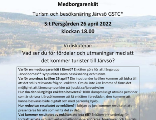 Tyck till om – Turism och besöksnäring Järvsö inom GSTC*